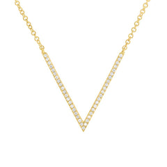 0.12ct 14k Yellow Gold Diamond Necklace