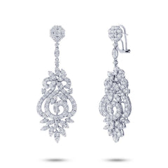 7.43ct 18k White Gold Diamond Earring
