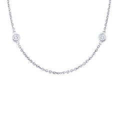 0.28ct 14k White Gold 18" Diamonds By The Yard Chain