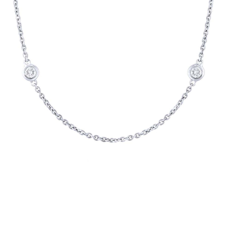 0.54ct 14k White Gold 18" Diamonds By The Yard Chain