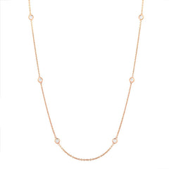 0.54ct 14k Yellow Gold 18" Diamonds By The Yard Chain
