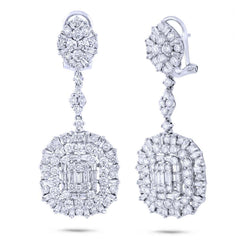 4.82ct 18k White Gold Diamond Earring