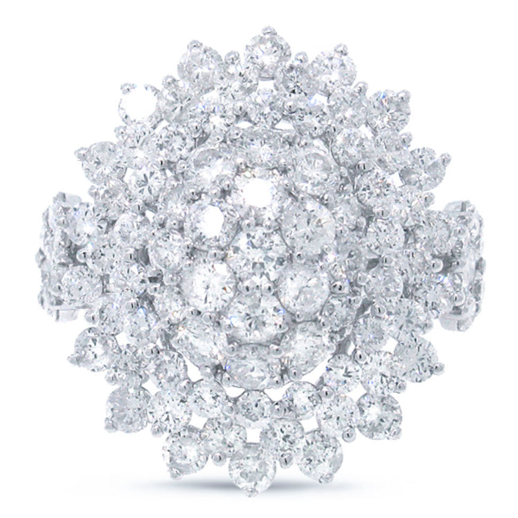 4.10ct 18k White Gold Diamond Lady's Ring Size 9