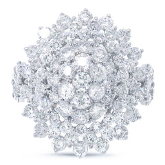 4.10ct 18k White Gold Diamond Lady's Ring Size 9