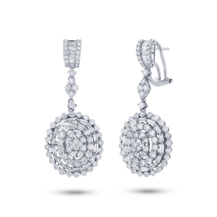 3.54ct 18k White Gold Diamond Earring