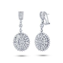 3.54ct 18k White Gold Diamond Earring
