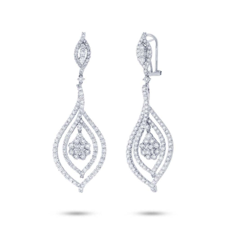 5.80ct 18k White Gold Diamond Earring