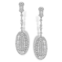 7.40ct 18k White Gold Diamond Earring