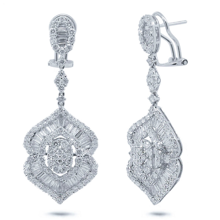 5.56ct 18k White Gold Diamond Earring