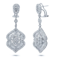 5.56ct 18k White Gold Diamond Earring