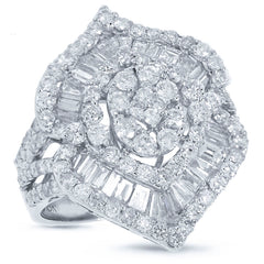 3.68ct 18k White Gold Diamond Lady's Ring