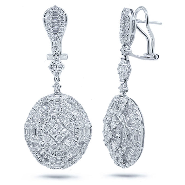 4.17ct 18k White Gold Diamond Earring