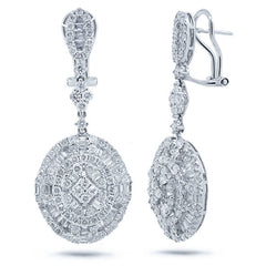 4.17ct 18k White Gold Diamond Earring