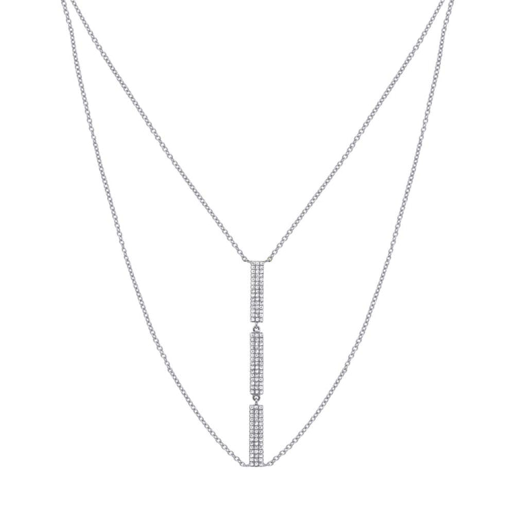 0.32ct 14k White Gold Diamond Necklace