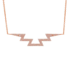 0.33ct 14k Rose Gold Diamond Necklace