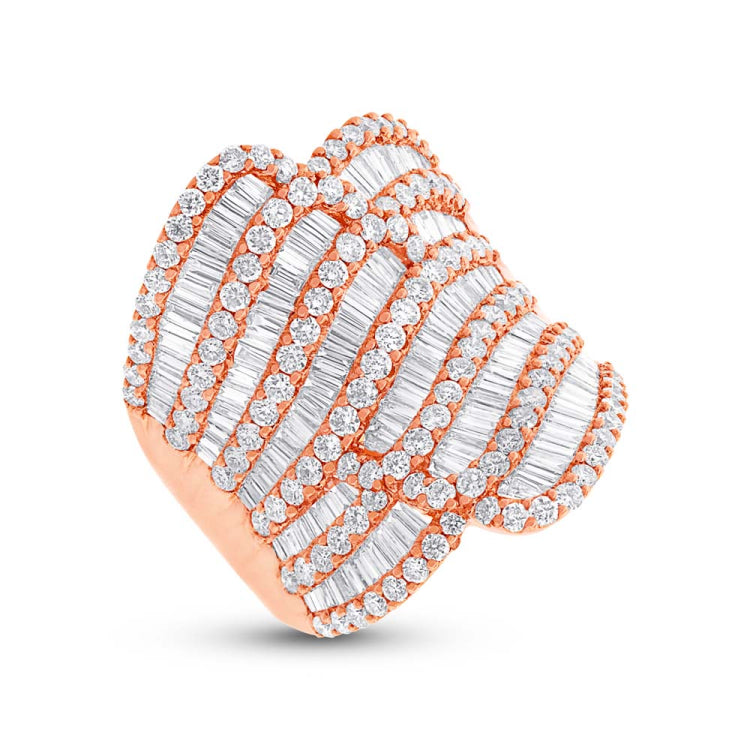 3.63ct 18k Rose Gold Diamond Lady's Ring