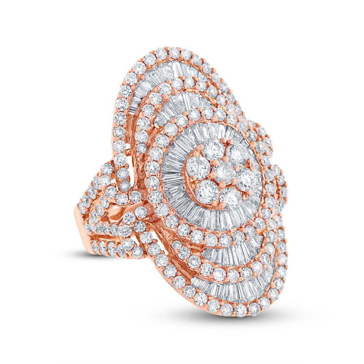 4.19ct 18k Rose Gold Diamond Lady's Ring