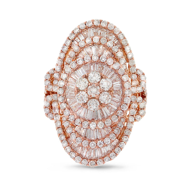 4.19ct 18k Rose Gold Diamond Lady's Ring