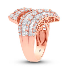 4.61ct 18k Rose Gold Diamond Lady's Baguette Ring