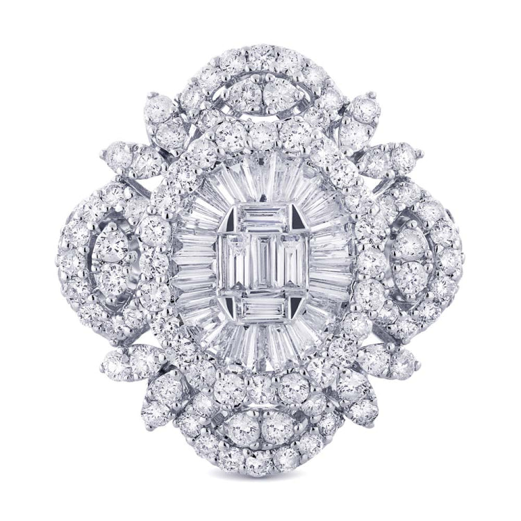 3.00ct 18k White Gold Diamond Lady's Ring