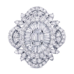 3.00ct 18k White Gold Diamond Lady's Ring