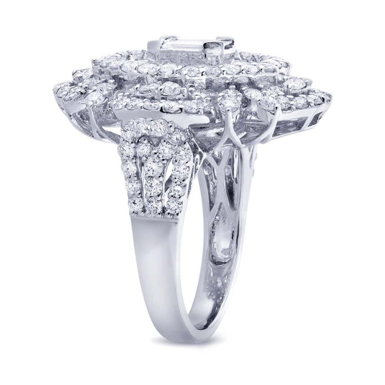 3.00ct 18k White Gold Diamond Lady's Ring