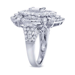 3.00ct 18k White Gold Diamond Lady's Ring
