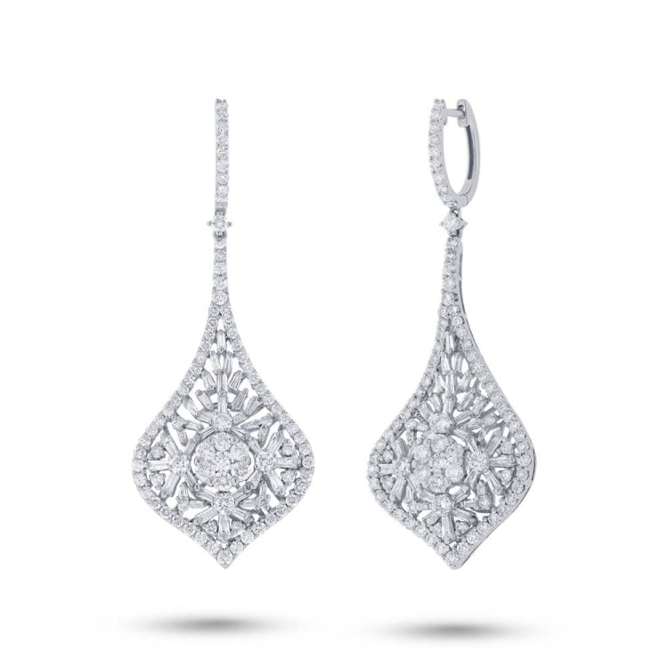 4.40ct 18k White Gold Diamond Earring