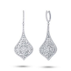 4.40ct 18k White Gold Diamond Earring