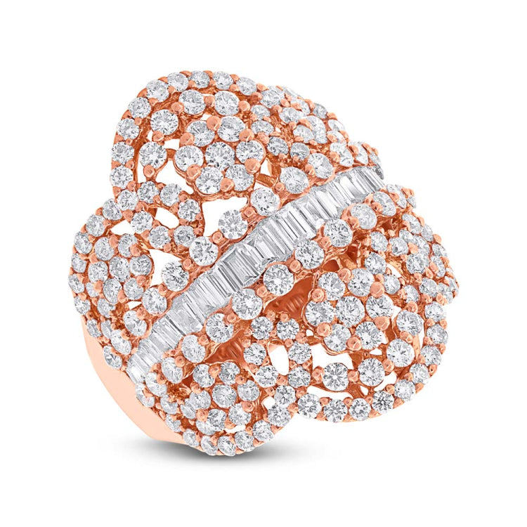 3.63ct 18k Rose Gold Diamond Lady's Ring
