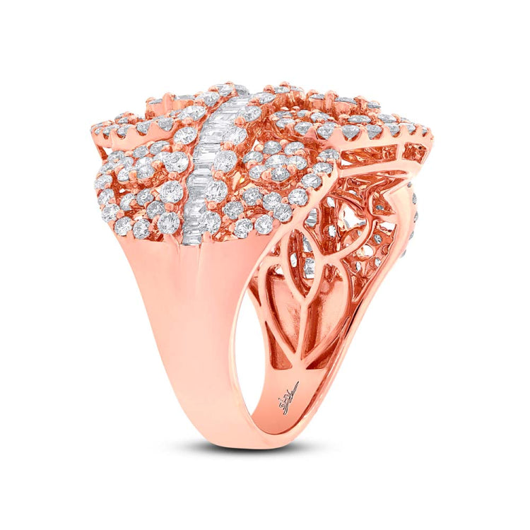 3.63ct 18k Rose Gold Diamond Lady's Ring