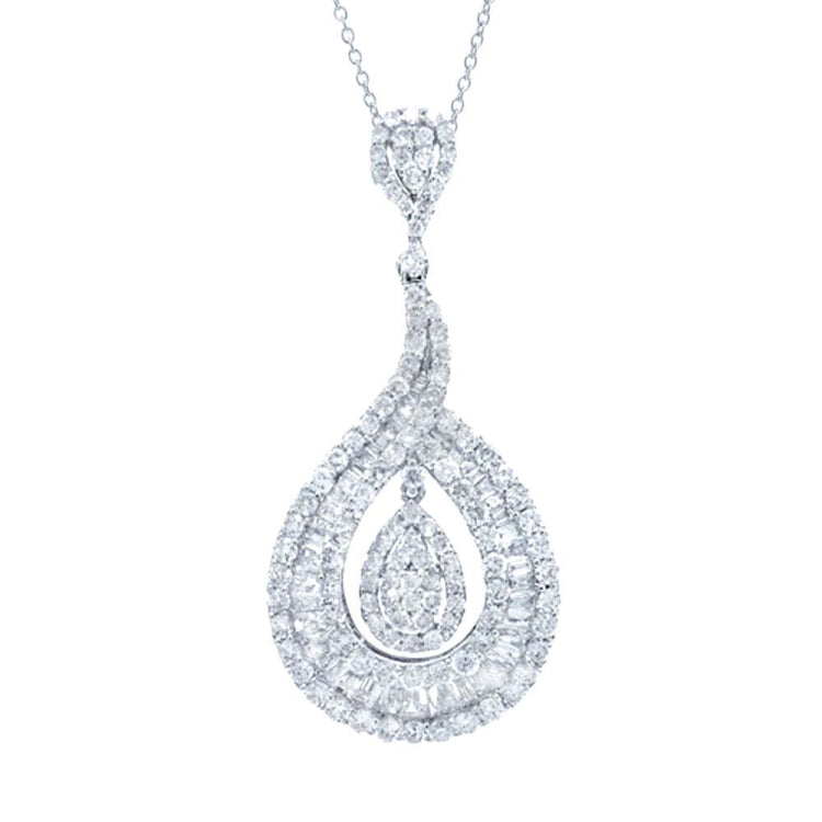 5.50ct 18k White Gold Diamond Pendant