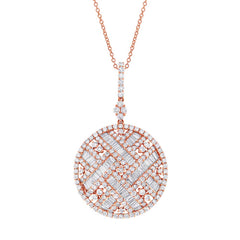 3.72ct 18k Rose Gold Diamond Pendant