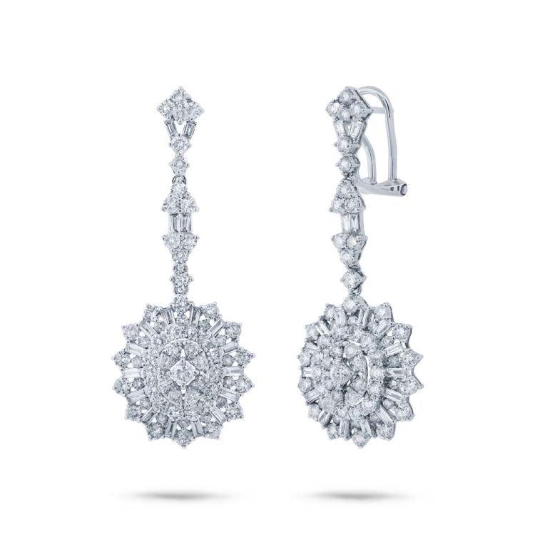 3.76ct 18k White Gold Diamond Earring