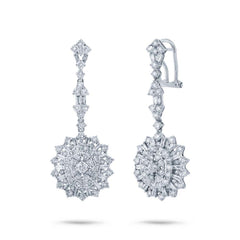 3.76ct 18k White Gold Diamond Earring