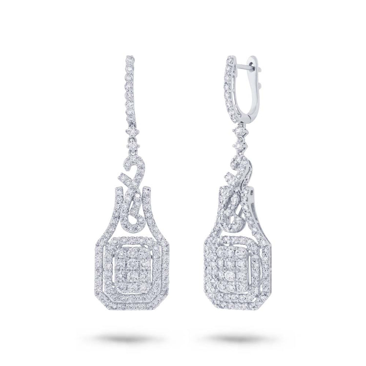 3.53ct 18k White Gold Diamond Earring