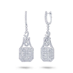 3.53ct 18k White Gold Diamond Earring