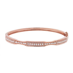 0.93ct 14k Rose Gold Diamond Bangle