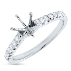 0.28ct 14k White Gold Diamond Semi-mount Ring