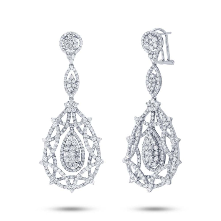 6.01ct 18k White Gold Diamond Earring