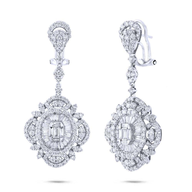 4.65ct 18k White Gold Diamond Earring
