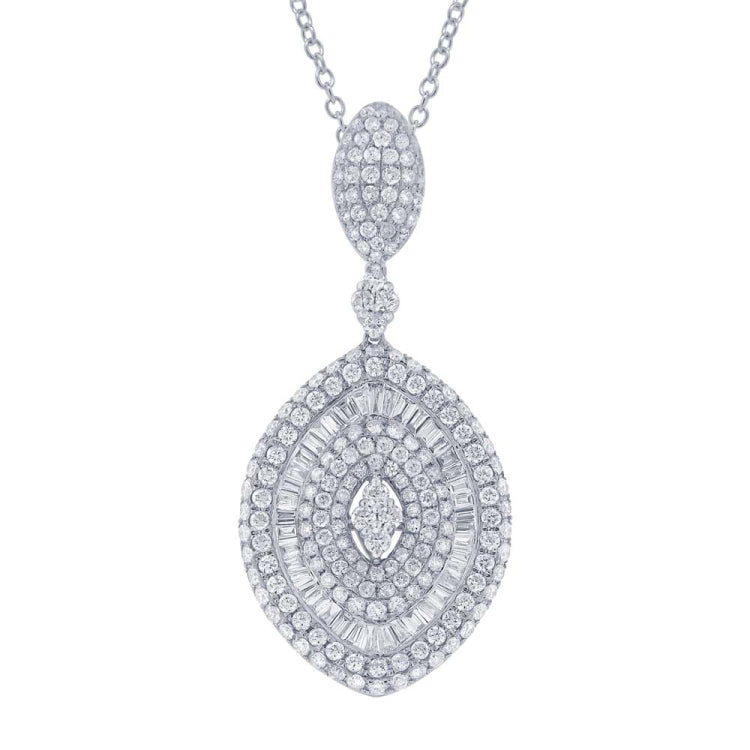 3.76ct 18k White Gold Diamond Pendant