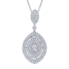 3.76ct 18k White Gold Diamond Pendant