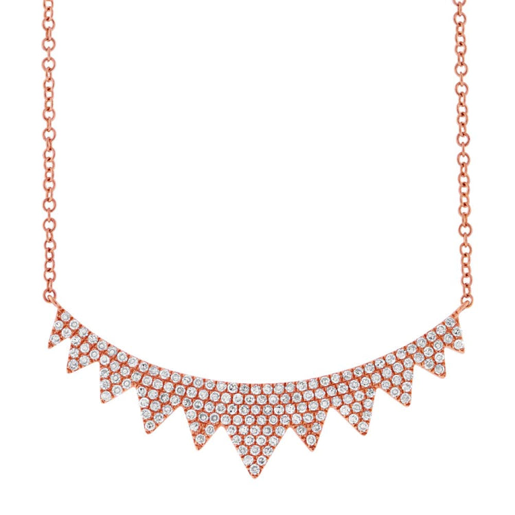 0.45ct 14k Rose Gold Diamond Necklace