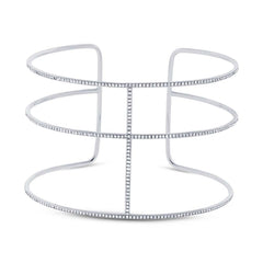 0.76ct 14k White Gold Diamond Bangle