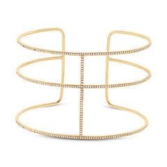 0.76ct 14k Yellow Gold Diamond Bangle
