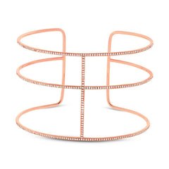 0.76ct 14k Rose Gold Diamond Bangle