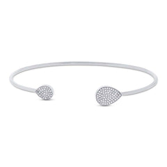 0.25ct 14k White Gold Diamond Bangle