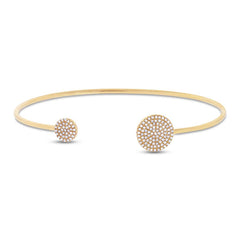 0.37ct 14k Yellow Gold Diamond Bangle