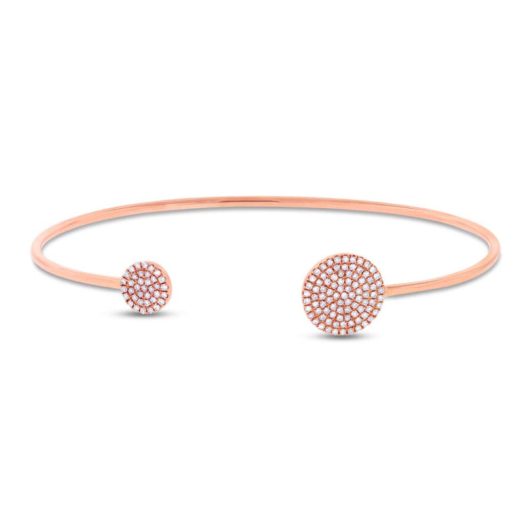 0.37ct 14k Rose Gold Diamond Bangle